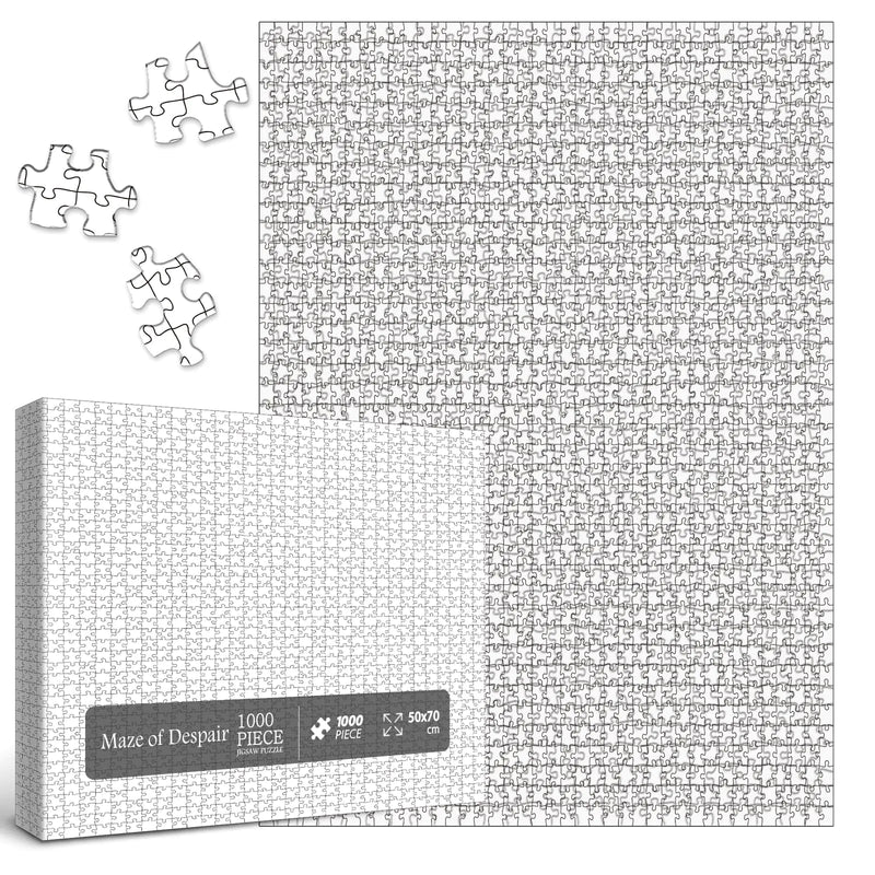 Difficult Puzzles for Adults 1000 Pieces Impossible Crazy Jigsaw Puzzles White Blank Challenging Puzzles for Adults Hard